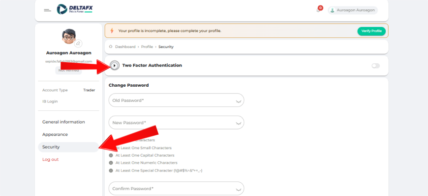 How to Enable Two-Factor Authentication (2FA) on DeltaFX